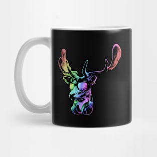 Deer DJ. Cool and Funny Music Animal With Sunglasses And Headphones. Mug